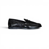 Mocassim Lara Rosa Dandara Croco Verniz Conforto Feminino - Mocassim Lara Rosa Dandara Croco Verniz Conforto Feminino -