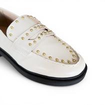 Mocassim Lara Rosa Diana Casual Tachas Conforto Feminino - Mocassim Lara Rosa Diana Casual Tachas Conforto Feminino -
