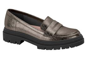 Mocassim Loafer Feminina Moleca Metalizado Original 5775105