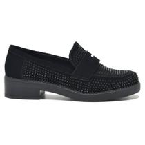 Mocassim Loafer Feminino Nobuck Preto Via Marte 011-006-01