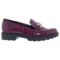 Mocassim Loafer Feminino Texturizado Vinho Beira Rio 4283.104