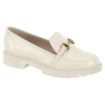 Mocassim Loafer Feminino Tratorado Napa Branco Off Beira Rio 4283.104