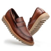 Mocassim Loafer Masculino Sola Tratorada Couro Legítimo Nobre Mocassim Loafer Masculino Sola Tratorada Couro Legítimo Nobre