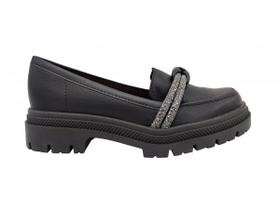 Mocassim Loafer Moleca Feminino com Strass 5775.107