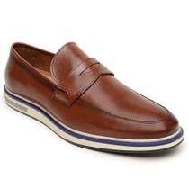 Mocassim Loafer Sapato Casual Couro Masculino Solado Tricolor Calce Fácil Forro Couro Esporte Fino Moderno Cor:MoocaTam Mocassim Loafer Sapato Casual Couro Masculino Solado Tricolor Calce Fácil Forro Couro Esporte Fino Moderno Cor:MoocaTam
