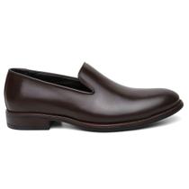 Mocassim Loafer Social Centuria Liso Couro Cafe