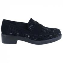 Mocassim Loafer Via Marte 083-007-01 Nobuck Feminino - Preto