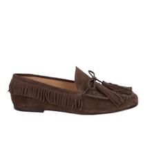 Mocassim Luiza Barcelos Feminino Coffee Couro Camurça