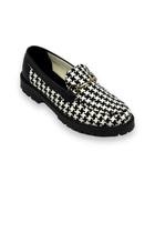 Mocassim Luxo Chic Line - Preto e Branco textura