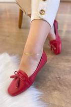 Mocassim luxo laço sino cores variadas