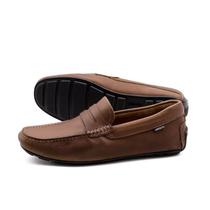 Mocassim Masculino Boss em Couro Senna Camel - 9851SC Mocassim Masculino Boss em Couro Senna Camel - 9851SC