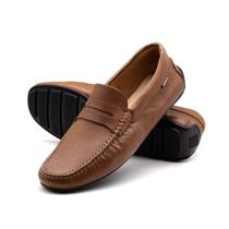 Mocassim Masculino Boss em Couro Senna Camel - 9851SC Mocassim Masculino Boss em Couro Senna Camel - 9851SC