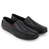 Mocassim Masculino Casual Couro Calce Fácil Costuras