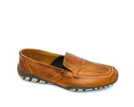 Mocassim Masculino Casual Drive Sapatenis Couro Avelã Caribe