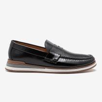 Mocassim Masculino Couro Flow Preto