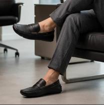 Mocassim Masculino Couro Legítimo Calce Fácil Confortável Mocassim Masculino Couro Legítimo Calce Fácil Confortável