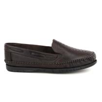 Mocassim Masculino Couro Perfuros Calce Fácil Casual