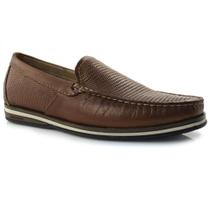 Mocassim Masculino de Couro Democrata