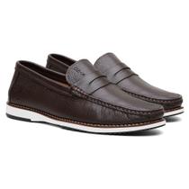 Mocassim Masculino Docksider Em Couro Floater Confortável Moderno