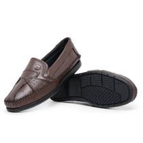 Mocassim Masculino Em Couro Legítimo Original Super Leve, Confortável e Versátil