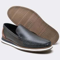 Mocassim Masculino em Couro Luxo Forrado Confortavel Estiloso