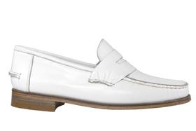 Mocassim Masculino em Couro Napa na cor Branco - Cód 2048