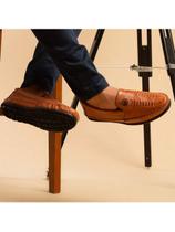 Mocassim Masculino Em Couro Prime Legitimo Leve e Confortável