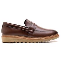 Mocassim Masculino em material ecológico Premium Loafer Tratorado Esporte Fino