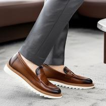 Mocassim Masculino GuGi 5400GG Social Casual com Sola Tratorada Alta e Confortável Antiderrapante