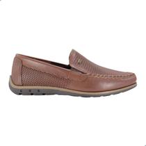 Mocassim Masculino Pegada Anilina Pinhão