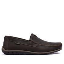 Mocassim Masculino Pegada Grans em Couro Marrom Escuro Mocassim Masculino Pegada Grans em Couro Marrom Escuro