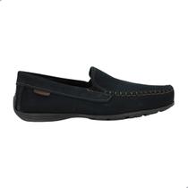 Mocassim Masculino Pegada Nobuck Azul