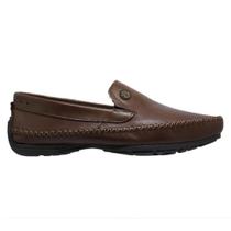 Mocassim Masculino Pegada Sapatilha Marrom Elástico Conforto Mocassim Masculino Pegada Sapatilha Marrom Elástico Conforto