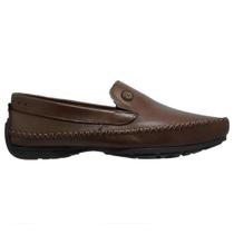Mocassim Masculino Pegada Sapatilha Marrom Elástico Conforto -