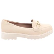 Mocassim Modare Loafer Tratorado Feminino Creme