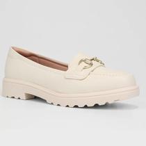 Mocassim Modare Tratorado Bridão Feminino - Off White