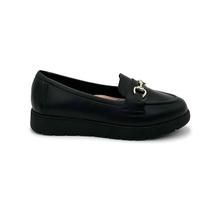 Mocassim Moleca 5803.101 Sapato Salto Anabela Baixo Fivela Feminino