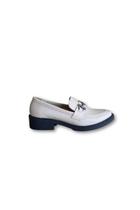 Mocassim Monopólio Off White Couro Casual Feminino Mocassim Monopólio Off White Couro Casual Feminino