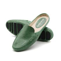 Mocassim Mule Feminino Paris em Couro Crush Verde - 3668CV Mocassim Mule Feminino Paris em Couro Crush Verde - 3668CV