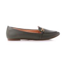 Mocassim Napa Oliva c/Fivela de Metal Prata Mocassim Napa Oliva c/Fivela de Metal Prata