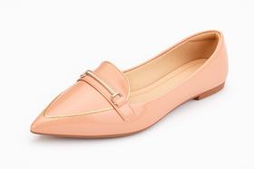 Mocassim Nude e Dourado Bridão Ouro