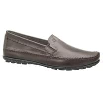 Mocassim Pegada Masculino em Couro Cravo 140156