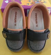 Mocassim Bebê Bege Velcro - Ropek Moda Bebê