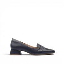 Mocassim Salto Bloco Couro