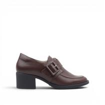 Mocassim Salto Bloco Couro