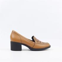 Mocassim Salto Bloco Couro Mocassim Salto Bloco Couro