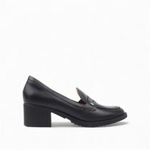Mocassim Salto Bloco Couro