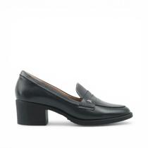 Mocassim Salto Bloco Couro