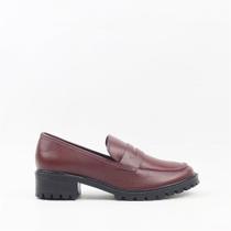 Mocassim Salto Bloco Couro