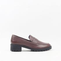 Mocassim Salto Bloco Couro